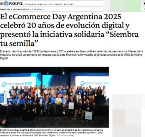Perfil, uno de los medios que difundió la campaña Siembra tu semilla en Argentina